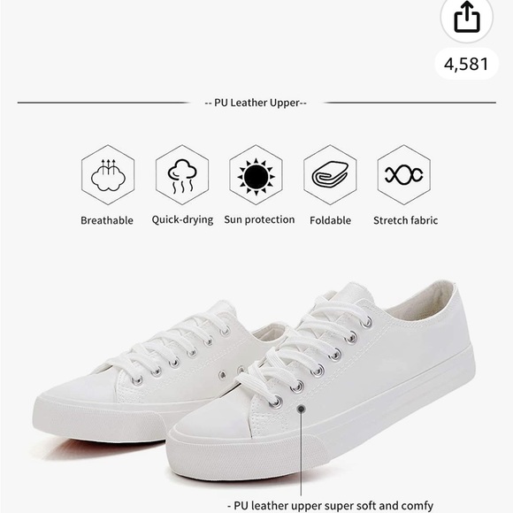 Brand new PL leather sneakers. Size 10 women's/ 8.5 men's. - Picture 7 of 10